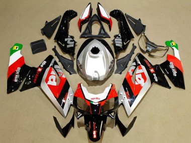 Aprilia RS125 Motorrad Verkleidung 2006-2011 - Rot Silber Schwarz Grun
