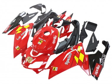 Aprilia RS125 Motorrad Verkleidung 2006-2011 - Rot Weiss Gelb Schwarz