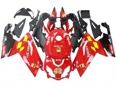 Aprilia RS125 Motorrad Verkleidung 2006-2011 - Rot Weiss Gelb Schwarz