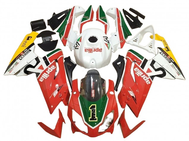 Aprilia RS125 Motorrad Verkleidung 2006-2011 - Weiss Rot Grun