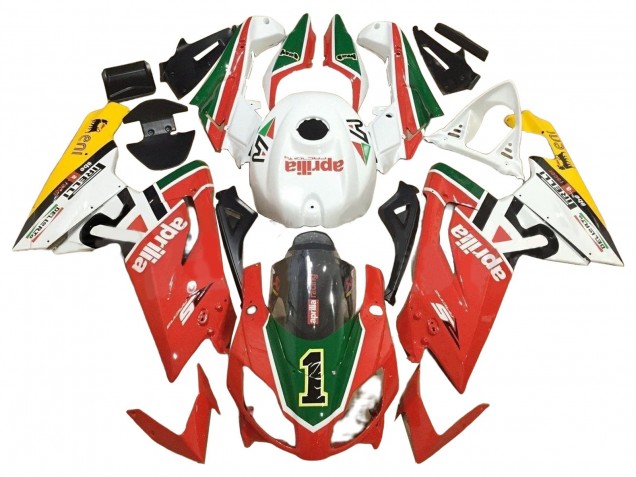 Aprilia RS125 Motorrad Verkleidung 2006-2011 - Weiss Rot Grun