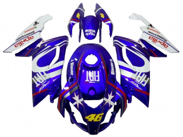 Aprilia RS125 Motorrad Verkleidung 2006-2011 - Weiss Blau Fiat 46