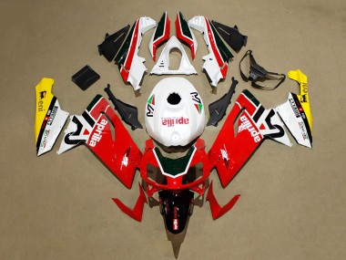 Aprilia RS125 Motorrad Verkleidung 2006-2011 - Rot Weiss Schwarz Gelb