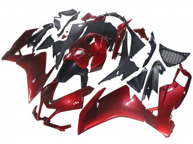 Aprilia RS4 50 125 Motorrad Verkleidung 2012-2018 - Rot Matt Schwarz