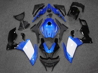 Aprilia RS4 50 125 Motorrad Verkleidung 2012-2018 - Blau Weiss Glanzendes Schwarz