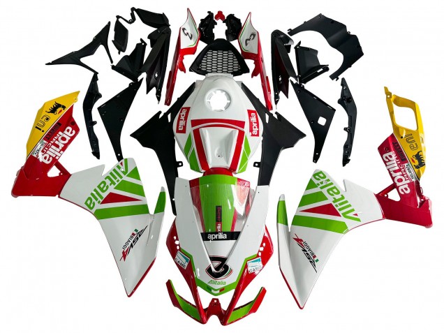 Aprilia RS4 50 125 Motorrad Verkleidung 2012-2018 - Weiss Rot Grun Gelb Alitalia