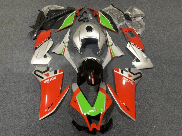 Aprilia RS4 50 125 Motorrad Verkleidung 2012-2018 - Silber Rot Grun Glanzendes Schwarz