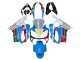 Honda CBR600 F4i Motorrad Verkleidung 2004-2007 - Weiss Blau Grun Rot
