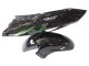 Honda CBR1100XX Blackbird Motorrad Verkleidung 1996-2007 - Glanzendes Schwarz Grun Flamme