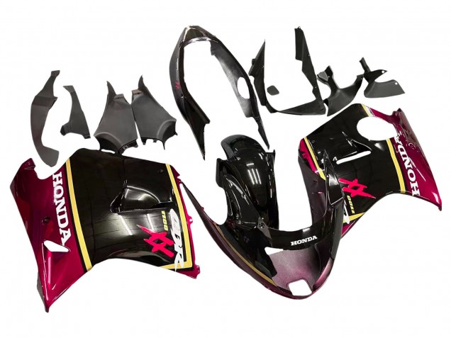 Honda CBR1100XX Blackbird Motorrad Verkleidung 1996-2007 - Glanzendes Schwarz Rot Gelb