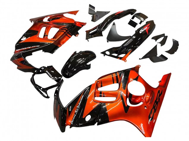 Honda CBR600 F3 Motorrad Verkleidung 1995-1996 - Orange Glanzendes Schwarz