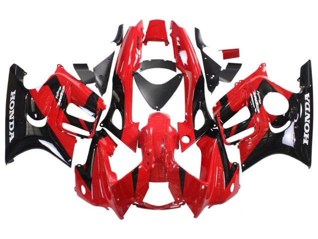 Honda CBR600 F3 Motorrad Verkleidung 1997-1998 - Rot Glanzendes Schwarz