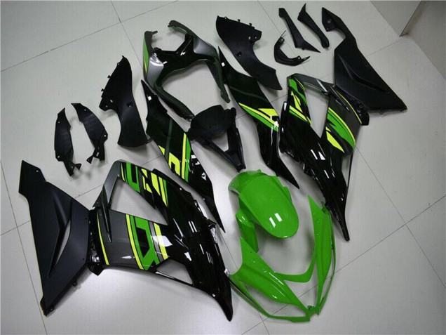 Grün Gelb Glänzendes Schwarz Matt Schwarz 2013-2018 Kawasaki ZX6R Motorrad Verkleidung