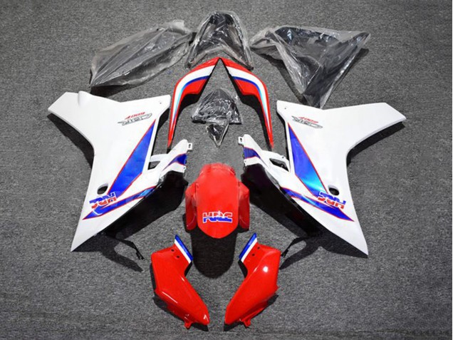 Honda CBR600F Motorrad Verkleidung 2011-2013 - Weiss Rot Blau HRC