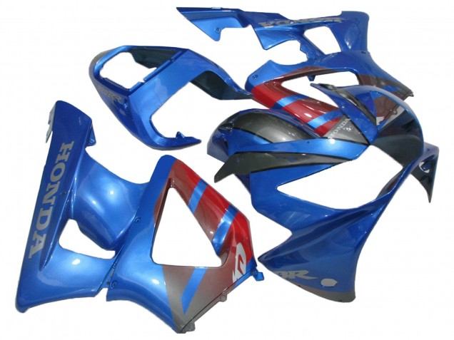 Honda CBR900RR 929 Motorrad Verkleidung 2000-2001 - Blau Rot Glanzendes Schwarz