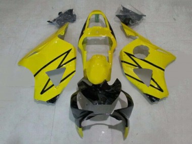 Honda CBR900RR 954 Motorrad Verkleidung 2002-2003 - Gelb Glanzendes Schwarz