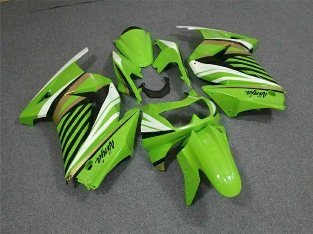 Grün Weiß Schwarz 2008-2012 Kawasaki EX250 Motorrad Verkleidung