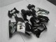 Glänzendes Schwarz Weiß West 2008-2012 Kawasaki EX250 Motorrad Verkleidung