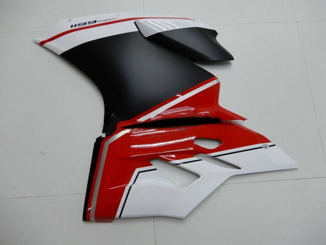 Ducati 1199 Motorrad Verkleidung 2011-2014 - Weiss Rot Matt Schwarz