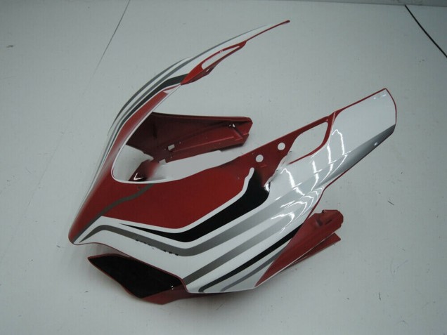 Ducati Panigale 899 Motorrad Verkleidung 2011-2014 - Weiss Rot Glanzendes Schwarz