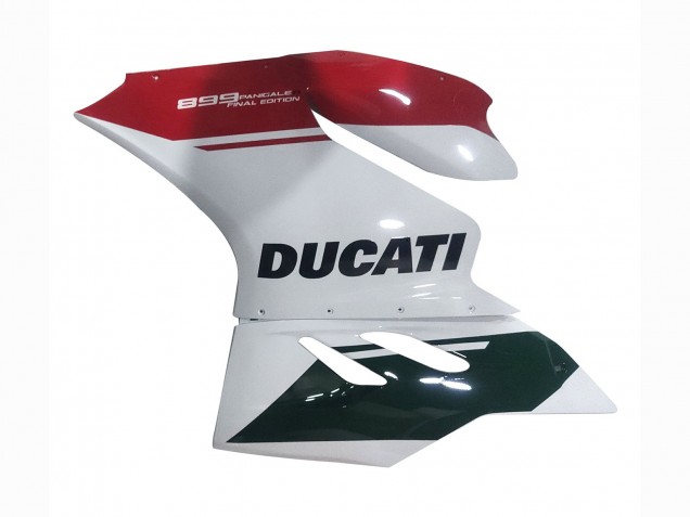 Ducati Panigale 899 Motorrad Verkleidung 2011-2014 - Weiss Rot Glanzendes Schwarz