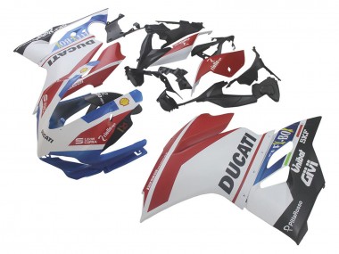 Ducati 1299 Motorrad Verkleidung 2015-2020 - Weiss Rot Blau Matt Schwarz Unibat Flex-Box
