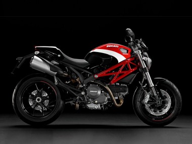 Ducati Monster 696 796 1100 1100S Motorrad Verkleidung 2008-2012 - Weiss Rot