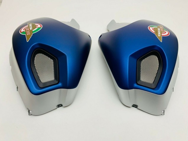 Ducati Monster 696 796 1100 1100S Motorrad Verkleidung 2008-2012 - Dunkel Blau Silber