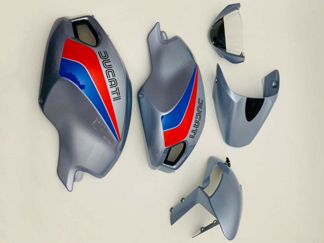Ducati Monster 696 796 1100 1100S Motorrad Verkleidung 2008-2012 - Silber Rot Blau