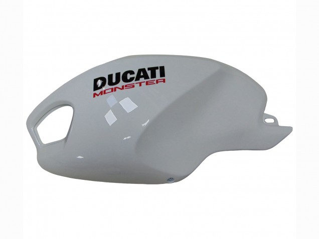Ducati Monster 696 796 1100 1100S Motorrad Verkleidung 2008-2012 - Weiss Rot Glanzendes Schwarz