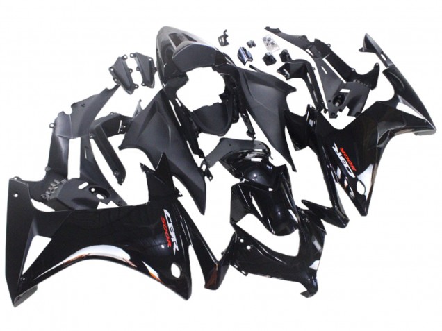 Honda CBR500R Motorrad Verkleidung 2013-2015 - Glanzendes Schwarz Matt Schwarz
