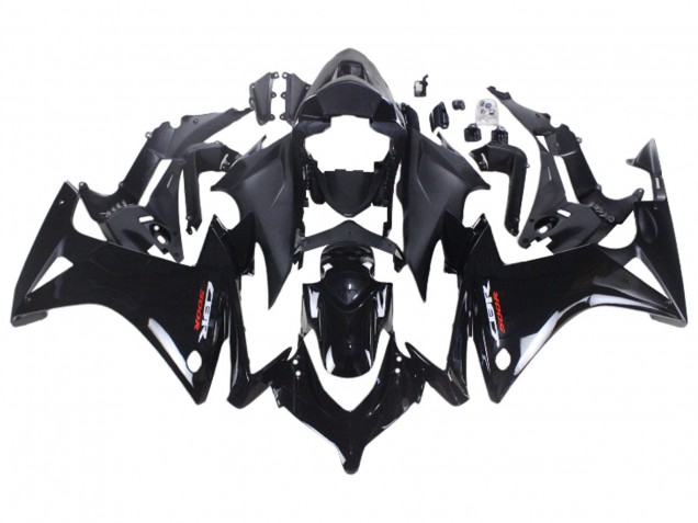 Honda CBR500R Motorrad Verkleidung 2013-2015 - Glanzendes Schwarz Matt Schwarz