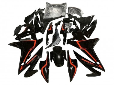 Honda CBR500R Motorrad Verkleidung 2016-2018 - Glanzendes Schwarz Rot