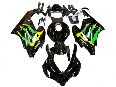 Honda CBR1000RR Motorrad Verkleidung 2004-2005 - Glanzendes Schwarz Gelb Grun Monster