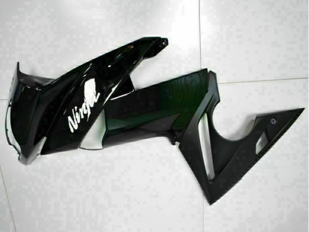 Glänzendes Schwarz Weiß Aufkleber 2009-2011 Kawasaki EX650 Motorrad Verkleidung