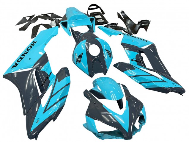 Honda CBR1000RR Motorrad Verkleidung 2004-2005 - Hellblau Glanzendes Schwarz