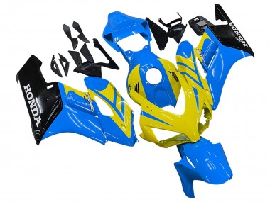 Honda CBR1000RR Motorrad Verkleidung 2004-2005 - Blau Gelb Glanzendes Schwarz