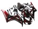 Honda CBR1000RR Motorrad Verkleidung 2006-2007 - Glanzendes Schwarz Rot Flamme
