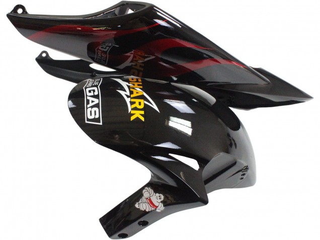 Honda CBR1000RR Motorrad Verkleidung 2006-2007 - Glanzendes Schwarz Gelb Rot Flamme