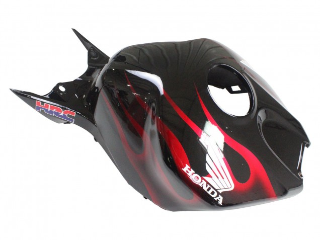Honda CBR1000RR Motorrad Verkleidung 2006-2007 - Glanzendes Schwarz Gelb Rot Flamme