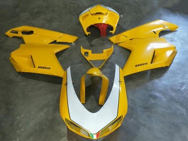 Weiß Gelb 2008-2012 Kawasaki EX250 Motorrad Verkleidung