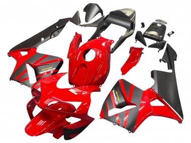 Honda CBR600RR Motorrad Verkleidung 2003-2004 - Rot Matt Schwarz Rennen