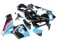 Honda CBR600RR Motorrad Verkleidung 2003-2004 - Hellblau Rot Glanzendes Schwarz Dunlop
