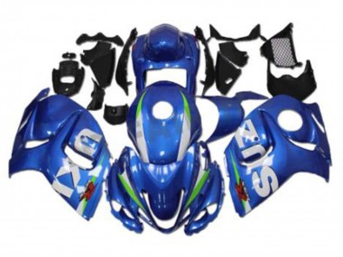 Blau Weiß Grün 2008-2020 Suzuki GSXR 1300 Hayabusa Motorrad Verkleidung