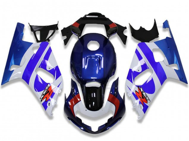 Weiß Blau Rot Schwarz 2001-2003 Suzuki GSXR 600/750 Motorrad Verkleidung