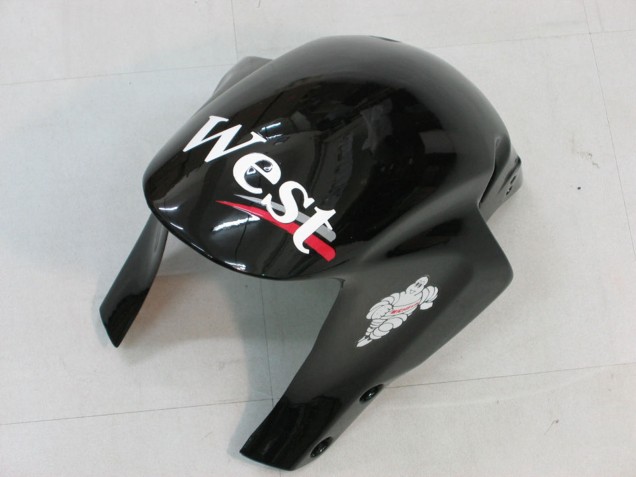 Honda CBR600RR Motorrad Verkleidung 2005-2006 - Glanzendes Schwarz Weiss West