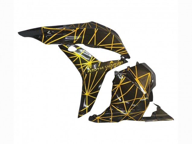 Honda CBR600RR Motorrad Verkleidung 2009-2012 - Gold Glanzendes Schwarz