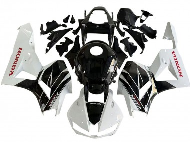 Honda CBR600RR Motorrad Verkleidung Kit 2013-2023 - Weiss Glanzendes Schwarz