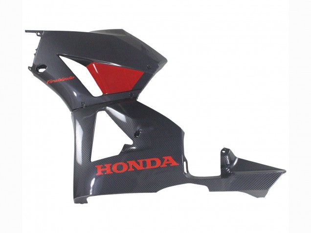 Honda CBR600RR Motorrad Verkleidung 2013-2023 - Schwarzes Carbonfaser Rot