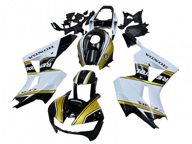 Weiß Gold Glänzendes Schwarz Repsol 2013-2026 Honda CBR600RR Motorrad Verkleidung